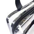 Ribbon Handle PVC Transparent Cosmetic Bag Travel Toiletries Bag