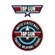 Top Gun PVC Rubber Hook and Loop Badges Tactical Clothes Armband