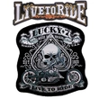 Big Punk Skull Patch Iron On Embroidered Motorcycle Patches
