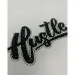 Custom Shining Rhinestone Beaded Applique Iron on Letter Patches