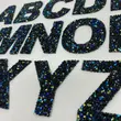 Custom Shining Rhinestone Beaded Applique Iron on Letter Patches