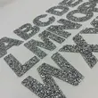 Custom Shining Rhinestone Beaded Applique Iron on Letter Patches