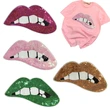 Personality Big Sexy Lips Sequin Patch Iron on Patches