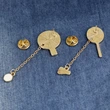 New Chain Brooch Table Tennis Badminton Sports Enamel Lapel Pins Badge
