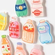 Cartoon Drinks Food Acrylic Magnetic Sticker Home Fridge Magnets