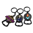 Custom Bottle Keyring Die Cast Enamel 3D Beer Bottle Opener Keychain