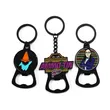 Custom Bottle Keyring Die Cast Enamel 3D Beer Bottle Opener Keychain