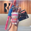 New Cute Acrylic Cartoon 3D Transparent Bear Keyring Key Chain