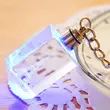 Customized LED Lighting Engraving Crystal Glass Promotional Keychain