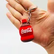Creative PVC Beverage Bottle Key Chain Promotional Bag Pendant Gift