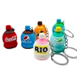 Creative PVC Beverage Bottle Key Chain Promotional Bag Pendant Gift