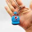Creative PVC Beverage Bottle Key Chain Promotional Bag Pendant Gift