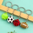 Soft PVC Keychain 3D Rubber Football Basketball Volleyball Key Chain