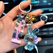 Lovely Transparent Crystal Rabbit Car Bag Pendant Crystal Keychain