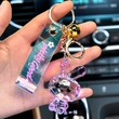 Lovely Transparent Crystal Rabbit Car Bag Pendant Crystal Keychain