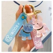 Newest Cute Transparent Crystal Bulldog Promotional Keyring Wholesale