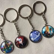 Single/Double Side Custom Round Glass Promotional Keychain