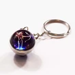 12 Constellation Time Gem Double Side Crystal Glass Ball Key Chain