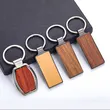Custom Wooden Laser Logo Engrave Wood Keychain Promotion Gift