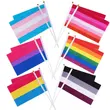 Waving Flags 14X21cm Gay Pride LGBT Rainbow Hand Flag