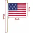 4x6 Inches Hand Waving US American Flag Polyester Custom Shaking Flag
