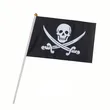 3x5ft Stock Black Skull Crossbones Pirate Flag Hand Held Waving Flag