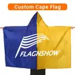 Custom Design Polyester Fans Cheering 3x5 Ft Cape Body Flag