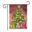 Christmas Garden Flag Santa Gift Garden Decoration Banner 30*45cm