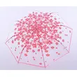 Custom LOGO Clear Umbrella Transparent Flowers Design Folding Umbrella