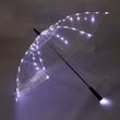 Custom Printed Led Flashing Light Oversized Transparent Clear Umbrella