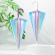 Holographic Iridescent Laser Reflective PVC Transparent Magic Umbrella