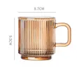 Custom Unique Colored Ripple Cup Glass Coffee Mug with Handle
