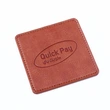 Promotional Custom Print Logo PU Leather Drink Coasters Cup Mat