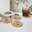 Vintage Europe Cork Printed Coaster Anti Slip Insulation Mat Cup Pad