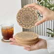 Vintage Europe Cork Printed Coaster Anti Slip Insulation Mat Cup Pad