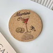 Vintage Europe Cork Printed Coaster Anti Slip Insulation Mat Cup Pad