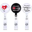 Custom Epoxy Promotional Office Exhibition Gift Retractable Badge Reel