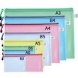 Thicken PVC Grid Zipper Bag School Office Waterproof Stationery Bag