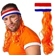 Custom Cheap Football Colorful Sports Fans Wigs with Sweatband