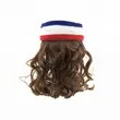 Custom Cheap Football Colorful Sports Fans Wigs with Sweatband