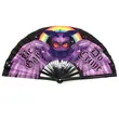 Custom Logo Printing Polyester Satin Bamboo Fan Rainbow Gay Pride Fan