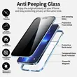 Anti Peeping Magnetic Double Sided Glass Protector Metal Bumper Case