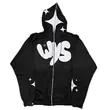 Custom Logo Printed Oversize Puff Print Hoodie Y2K Full Zip Up Hoodie