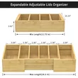 Bamboo Food Container Lid Organizer for Plastic Lids