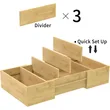 Bamboo Food Container Lid Organizer for Plastic Lids