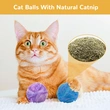 Cat Toys Balls with Catnip and Bell Inside for Cats Kittens Kitty