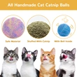 Cat Toys Balls with Catnip and Bell Inside for Cats Kittens Kitty
