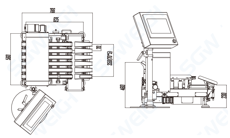 High Precision Dynamic Multi Lane Check Weigher Connect with Packing Machine