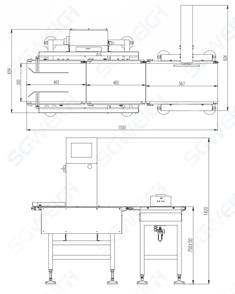 Inline Stable Working Automatic Conveyor Industrial Check Weighing Scales