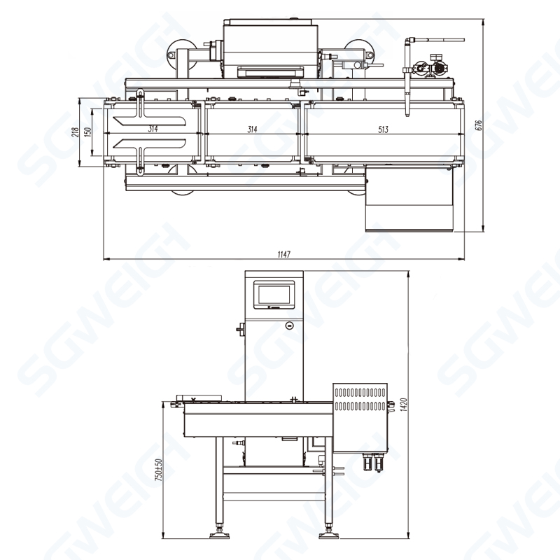 High Speed Weighing Scales Industrial Weight Checking Machine Automatic Dynamic Checkweigher